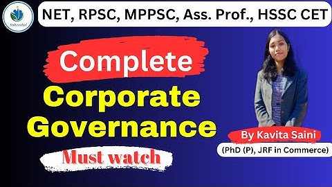 Corporate Governance | UGC NET| Management | Commerce | HPSC | PGT | Assistant Professor | Sukaushal