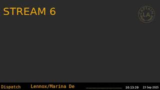 23-Sep-2025 Stream 6 - LA Sheriff - LA Captain - Sixth Scanner Feed ARCHIVE -  - Stream 6