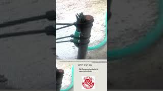 Zip ties to ground rod ! Really! See full video.#electrical #inspector #codes