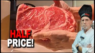 GET RIBEYES for HALF PRICE this week!  SERIOUSLY!