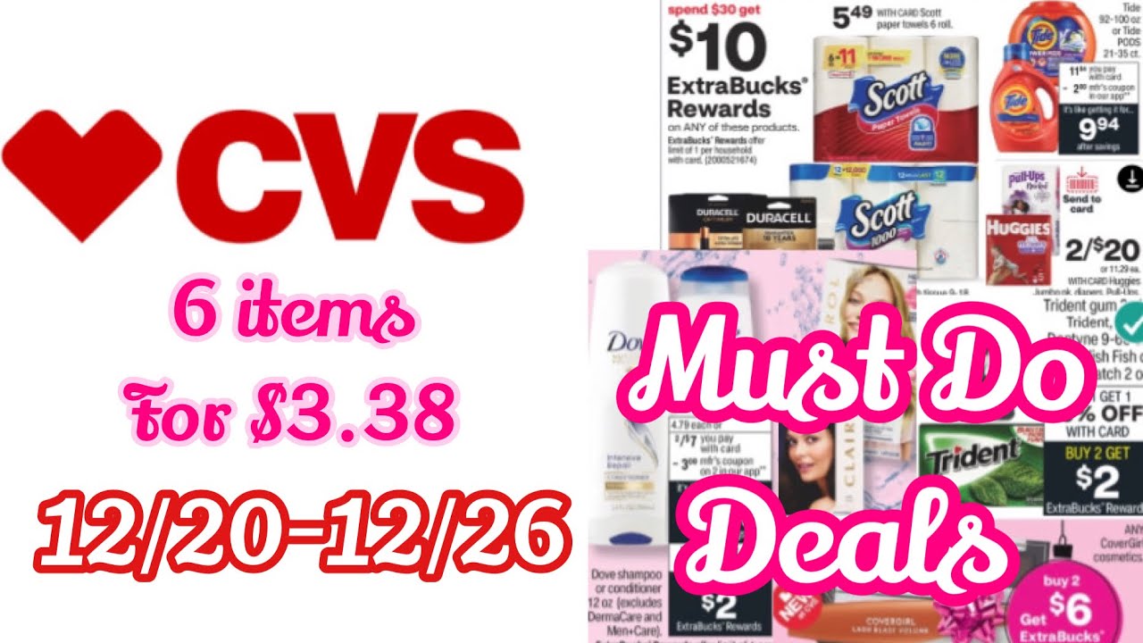 CVS MUST DO DEALS 12/20-12/26