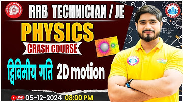RRB Technician Science, 2D Motion Physics Class, RRB JE, Physics For Railway Exams by Dharmendra Sir