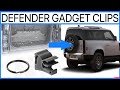 Land Rover Defender Gadget Clips - Picnic Table &amp; 90 Boot Floor Stay