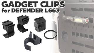 Land Rover Defender L663 Gadget Clips - Picnic Table & 90 Boot Floor Stay