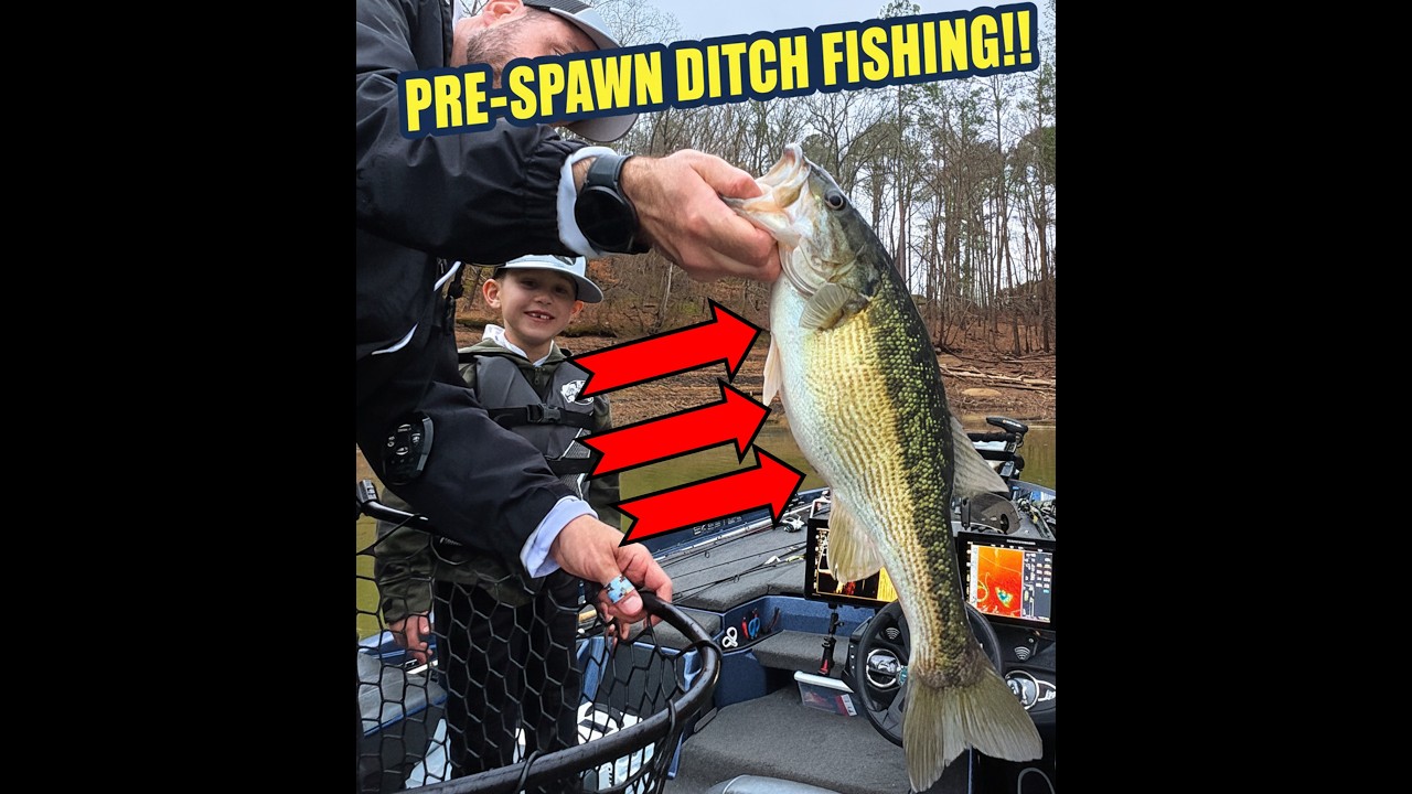 Highland Reservoir Pre-Spawn Shallow Ditch Fishing!!
