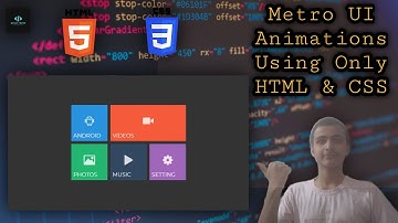 Metro UI Animations Using Only HTML & CSS || By Aryan Techie ||