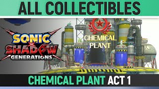 Sonic X Shadow Generations - Chemical Plant - Act 1 - All Collectibles (Red Rings & Chao)
