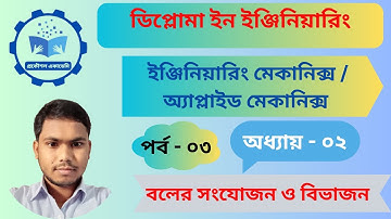 বলের সংযোজন ও বিভাজন | অধ্যায়-০২ | পর্ব-০৩ | Engineering Mechanics | Applied Mechanics | Sazzad Sir