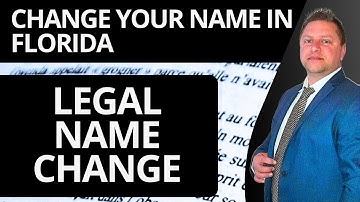 How to Legally Change Your Name in Florida | Legal Name Change Tutorial 2025