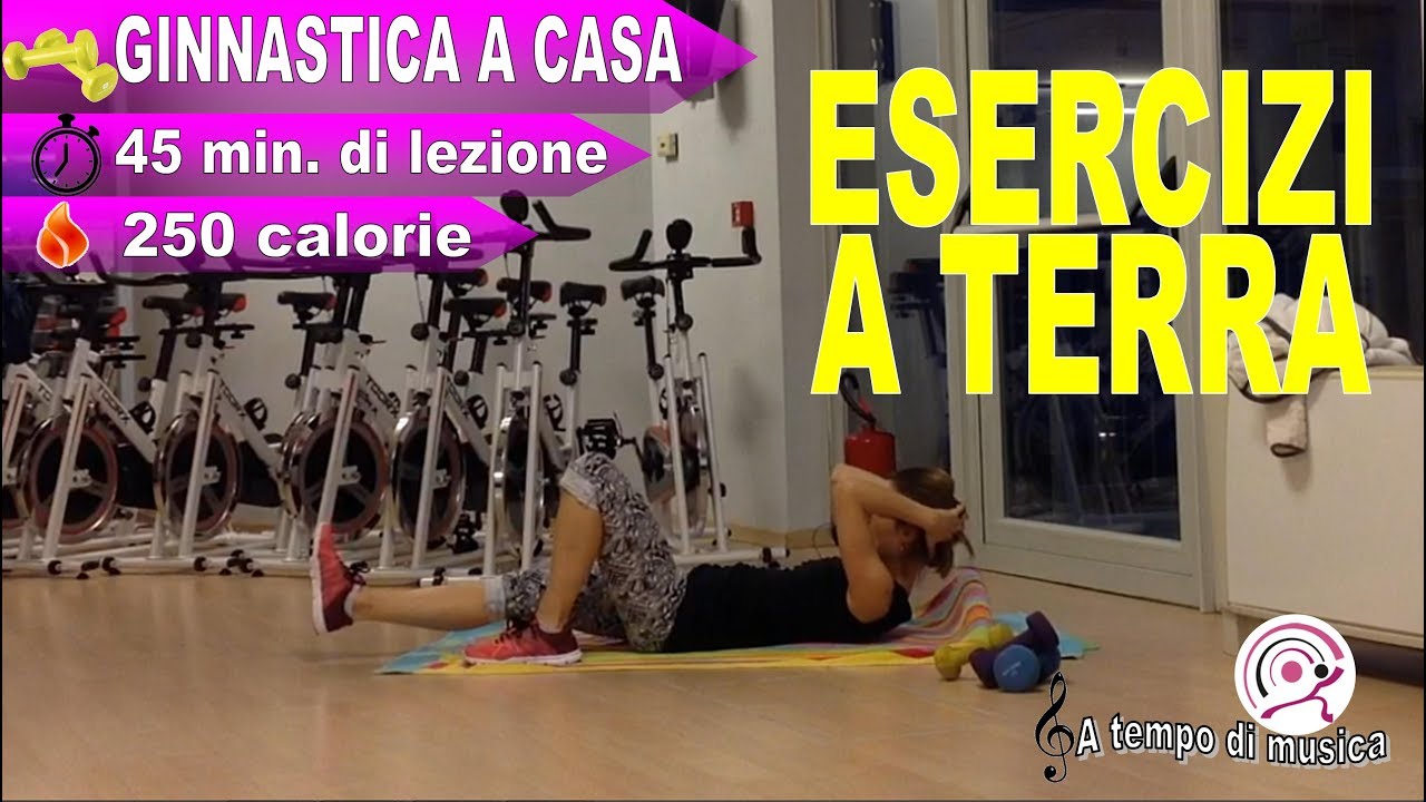 Ginnastica a Casa   Esercizi a terra per Tonificare i Muscoli di tutto il Corpo