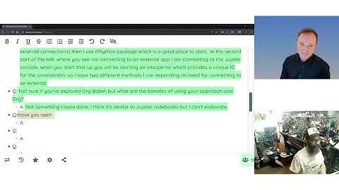 EmacsConf 2025 Q&A: Interactive Python programming in Emacs - David Vujic (he/him)
