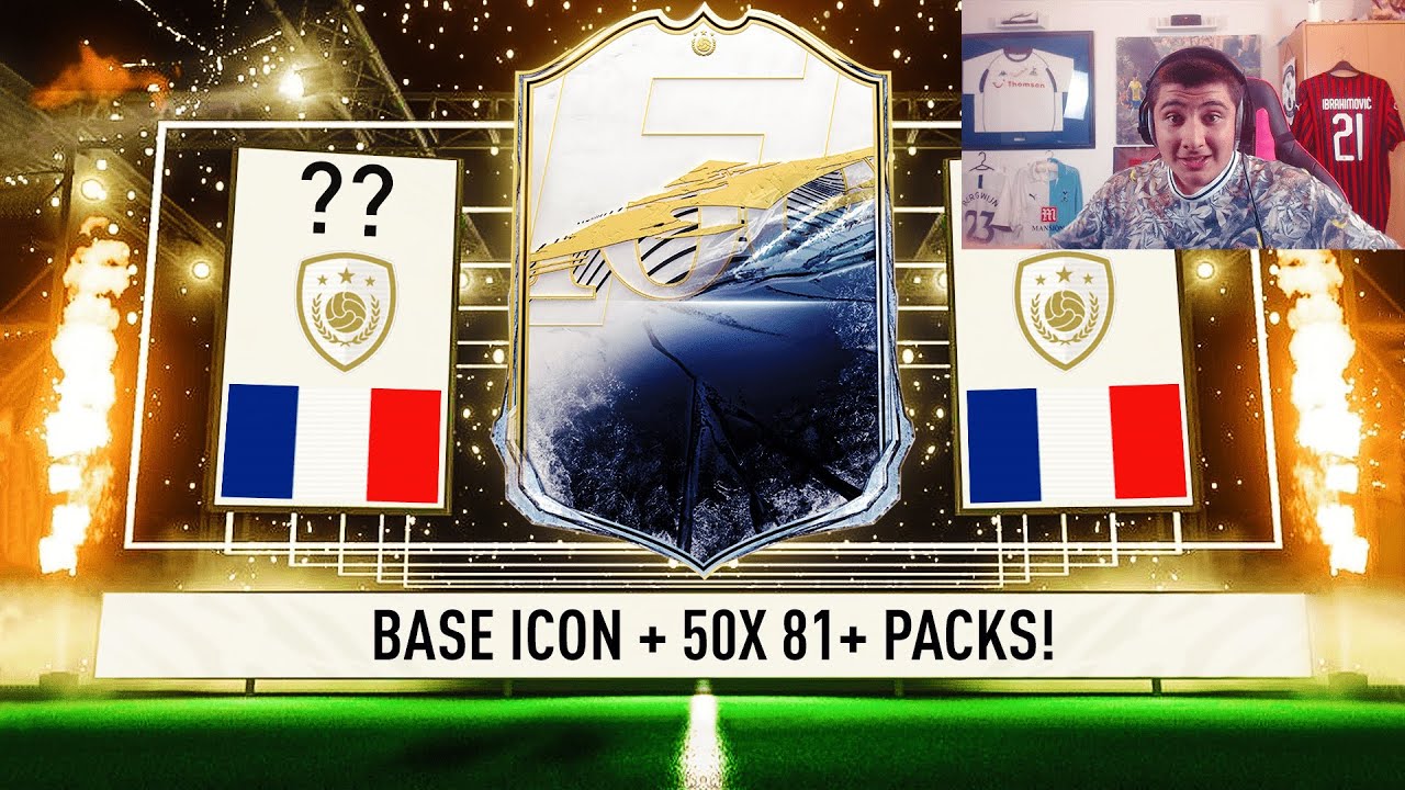 WE PACKED AN INSANE ICON!! BASE ICON PACK + 50X 81+ PACKS (FIFA 21