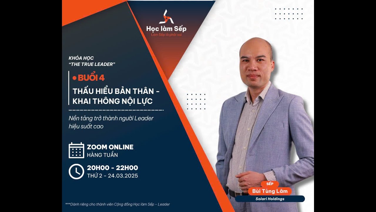 Outline Video The True Leader - Buổi 4 - Thấu hiểu bản thân, khai thông nội lực