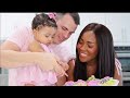 BABY GIRL BAKES CUPCAKES WITH MOM & DAD!!