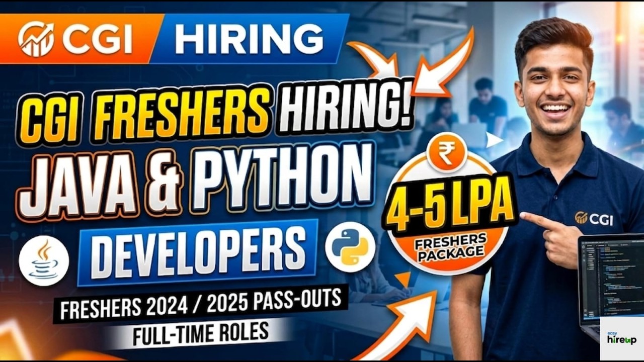 CGI Off Campus Hiring 🚀 | IT Job | Bangalore | Java ,Python | 2026,2025 ...