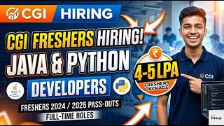 CGI Off Campus Hiring 🚀 | IT Job | Bangalore | Java ,Python | 2026,2025,2024 | 4&5 LPA | CGI hiring