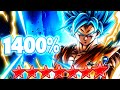 (Dragon Ball Legends) ZENKAI 7, 1400%, 14 STAR BLU SSGSS GOKU IN RANKED PVP! THE COMBOS ARE CRAZY!!!