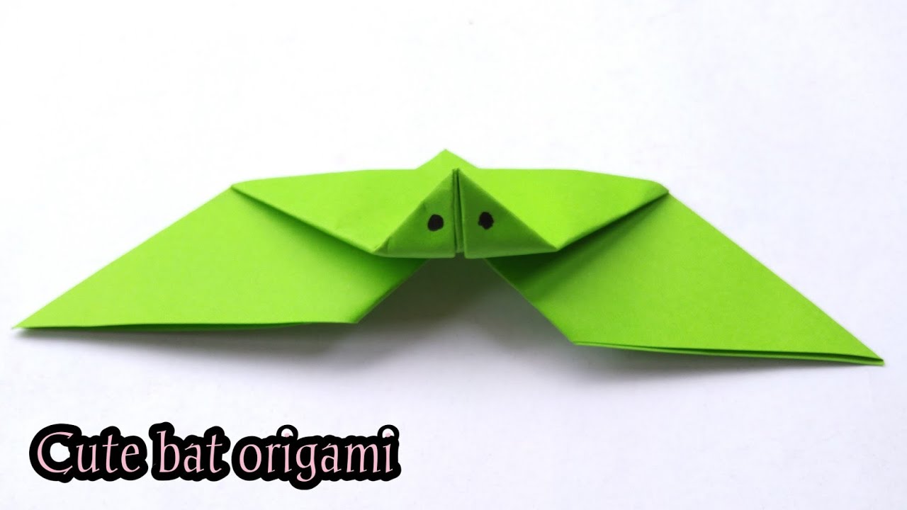 Cute bat origami How to make origami bat bat YouTube