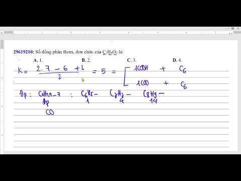 Video Số đồng phân thơm, đơn chức của C7H6O2 là: A. 1. B. 2. - youtube