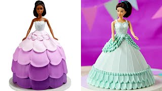 Awesome Barbie Doll Cake Decorating Tutorials | Simple Wedding Dress Princess Cake Decorating 4