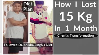 How I Lost 15 Kg In 1 Month  By Dr. Shikha Singh| How to lose weight fast |Raunak Diet Plan|Hindi
