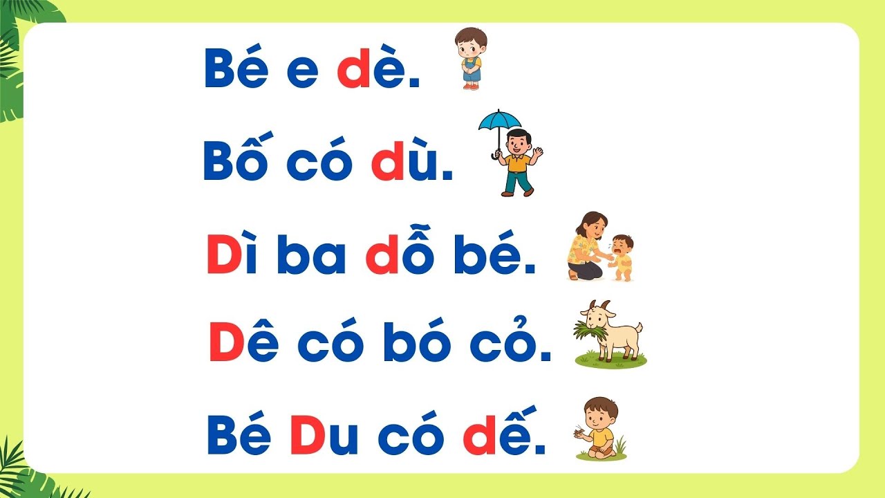 Học Đánh vần Với Chữ D d | Giúp bé nhanh biết đọc| |Nguyễn Thị Lan Anh