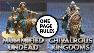 SOLO PLAY! Mummified Undead v. Chivalric Kingdoms - One Page Rules Age of Fantasy Skirmish, 150 pts.
