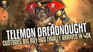 Adeptus Custodes Telemon Dreadnought has arrived in 40K! Glorious golden BEAST!
