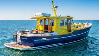 Classic Dutch Steel Yacht Valkvlet 14.30 Full Tour Review Timeless Displacement Cruiser