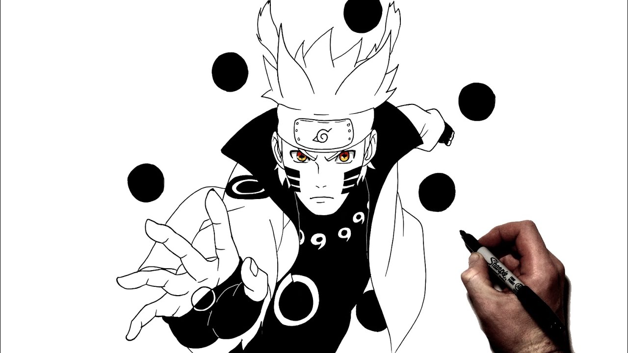 Naruto Six Paths Sage Mode Drawing