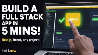 Build a full stack app in 5 minutes | Bolt.new | Deploy project in a seconds | AI tools |