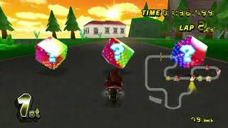 Sunset Raceway  Mario Kart Wii Custom Track 150cc diddy Kong With Dolphin Dasher Bike
