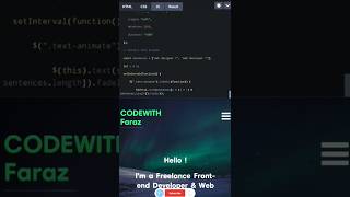 Portfolio Website #techstack #html #css #javascript #technology #shorts