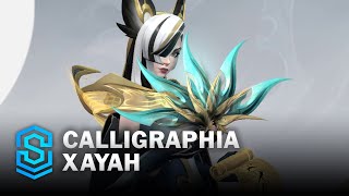 Calligraphia Xayah Wild Rift Skin Spotlight