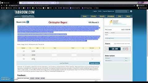 Extemp Competitors & Judges Tabroom Walkthrough