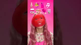 EATING RANDOM PINK FOOD MUKBANG 🌸💕 #mukbang #eating #challenge #shorts