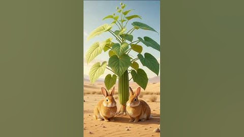 A rabbit saved a cucumber plant from drying out by watering it😭#ai #tree #save #water