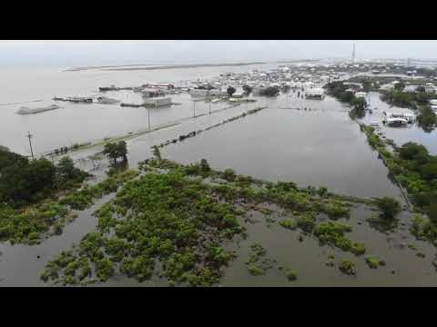 Aerial footage as Tropical Storm Cristobal causes heavy flooding in ...