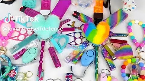 ✨ASMR✨ SELF DEFENSE KEYCHAIN PACKING VIDEO #15 🍧🍬   (compilation)