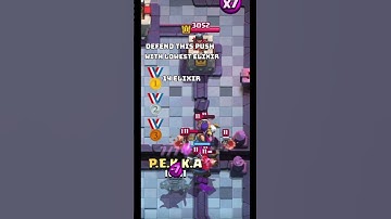 Defend this push with the least elixir Pt.1 🧠 Knight, Witch and Minions