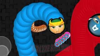 Cacing Superhero Karakter Loki || Worm Snake Zone || Slither Worms zone io #95995