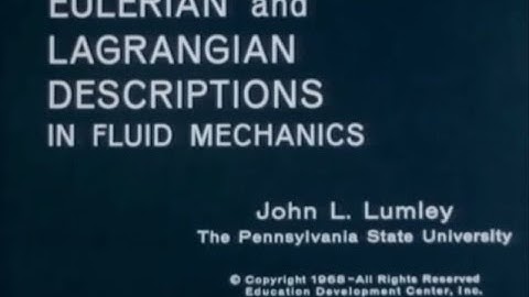 Eulerian and Lagrangian Descriptions in Fluid Mechanics