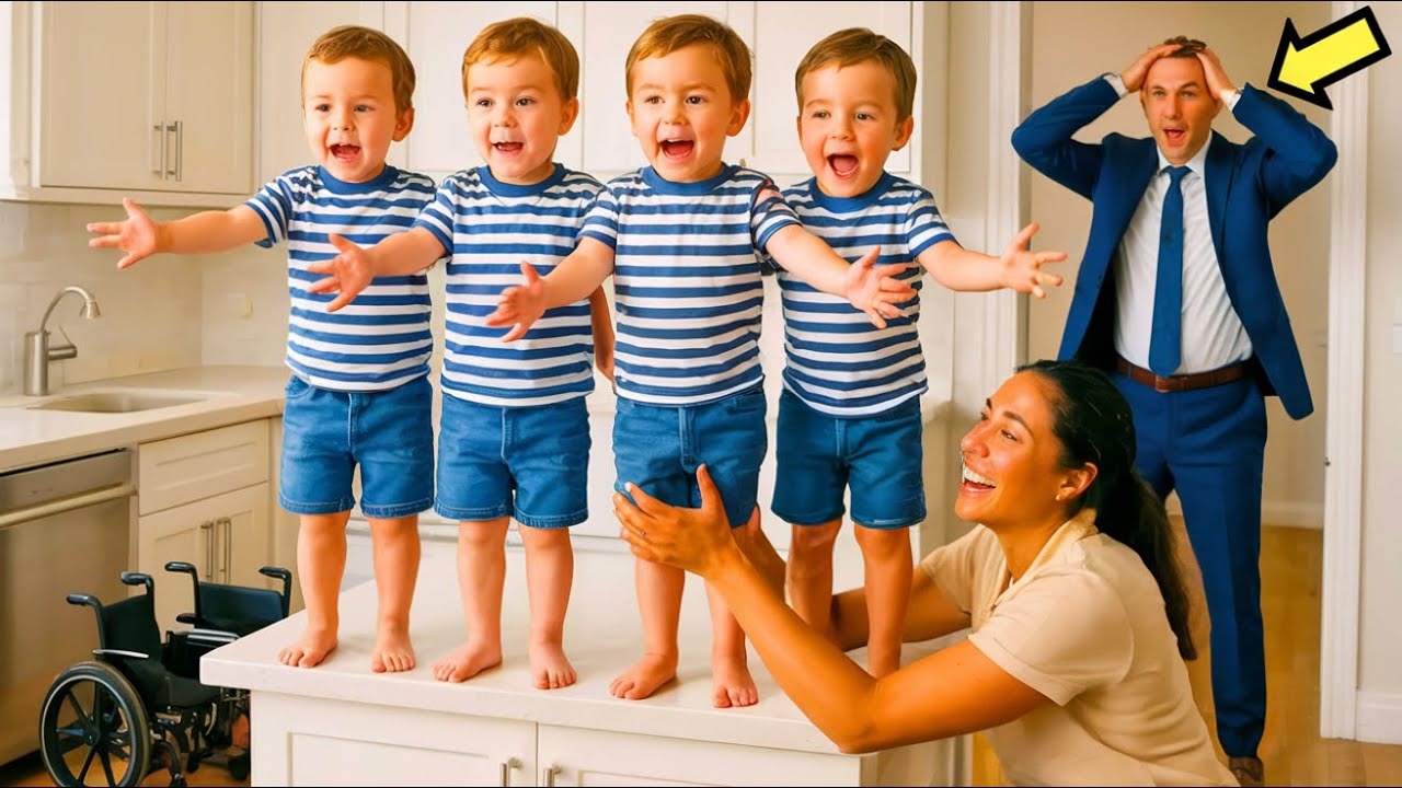 VIERLINGE SASSEN SEIT IHRER GEBURT IM ROLLSTUHL… ABER DAS NEUE KINDERMÄDCHEN ÄNDERTE ALLES