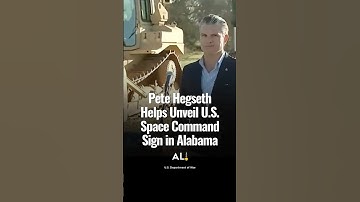 Pete Hegseth Helps Unveil U.S. Space Command Sign in Alabama