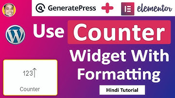 Wordpress elementor counter | Elementor counter number widget tutorial with function feature hindi