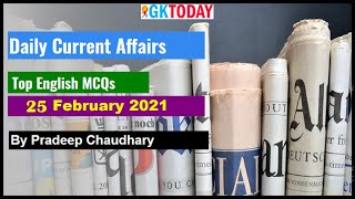 Current affairs In English | Today's GK | 25 February 2021 Current affairs screenshot 5