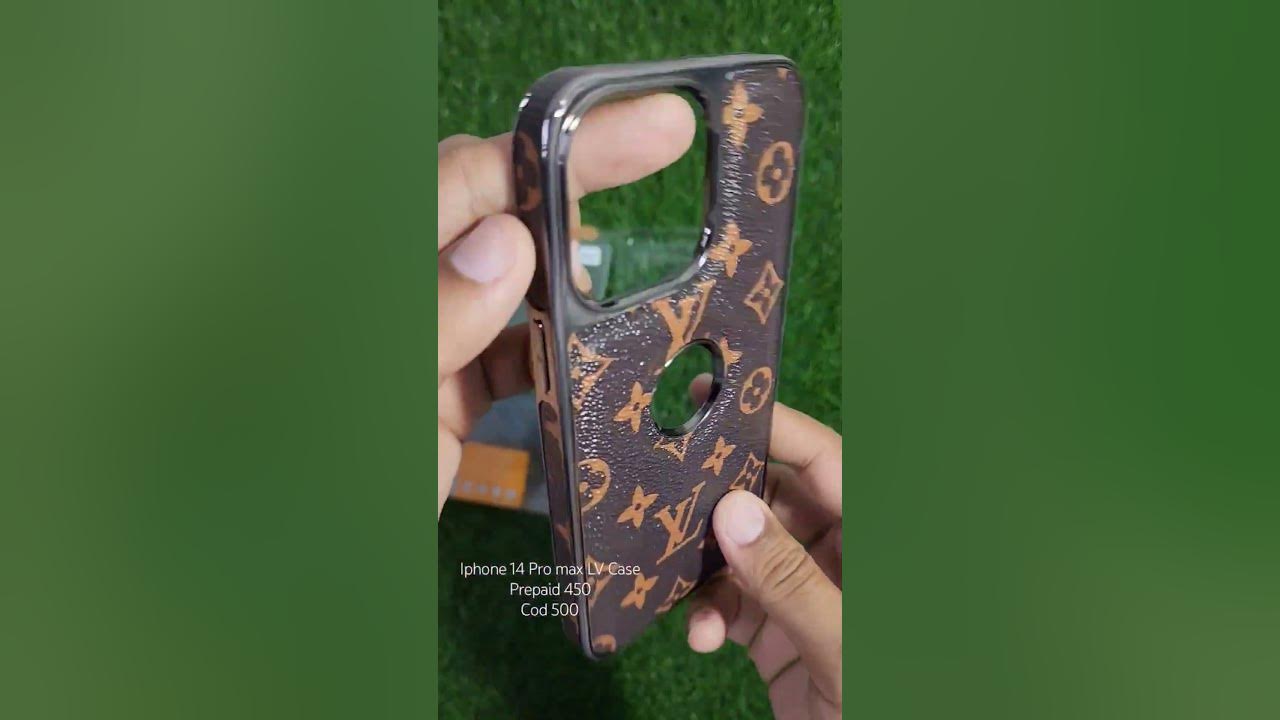 iPhone 14 Pro Max LV Leather Finish Back Cover India