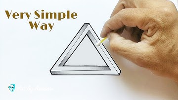 How To Draw An Impossible Triangle Optical Illusion - Impossible Shapes