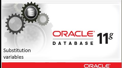 Variables de Sustitución ORACLE11g