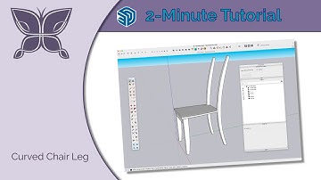 Two Minute Tutorial - Model a curved chair leg using Curviloft for Sketchup